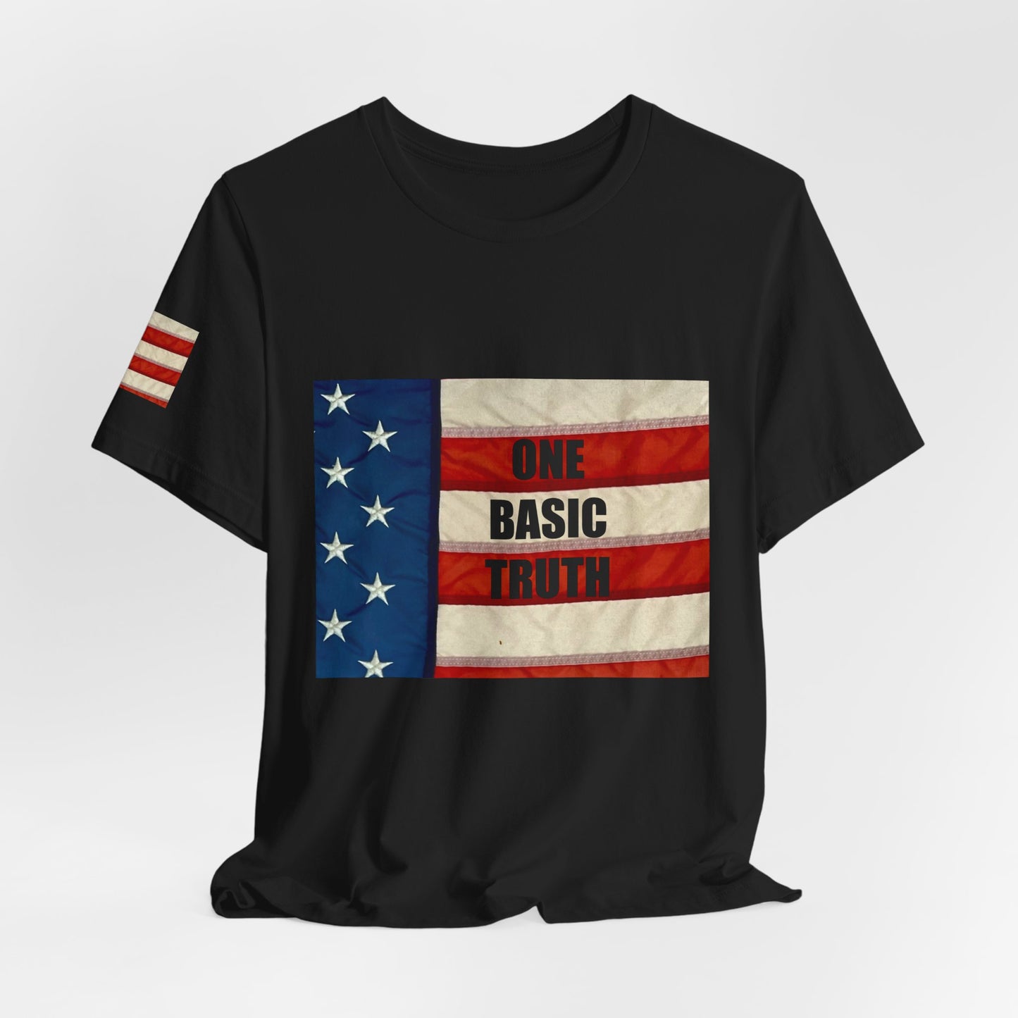 ONE BASIC TRUTH Flag Tee (2-Sided + Sleeve Print)