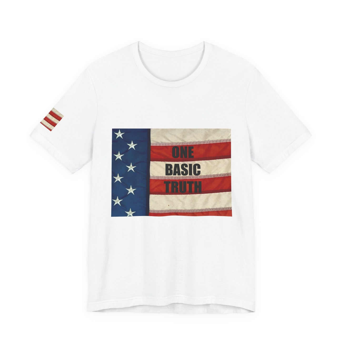 ONE BASIC TRUTH Flag Tee (2-Sided + Sleeve Print)