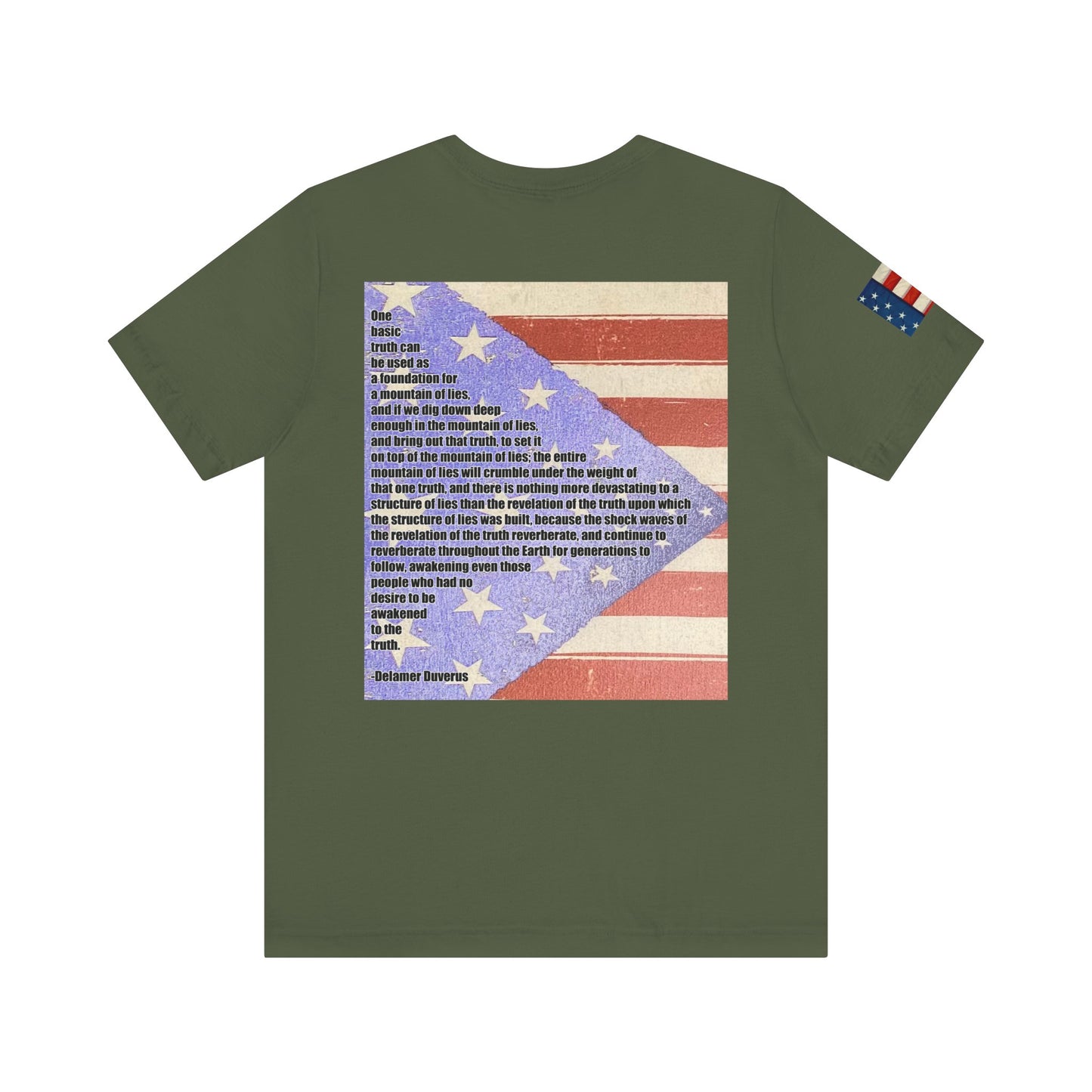 ONE BASIC TRUTH Flag Tee (2-Sided + Sleeve Print)