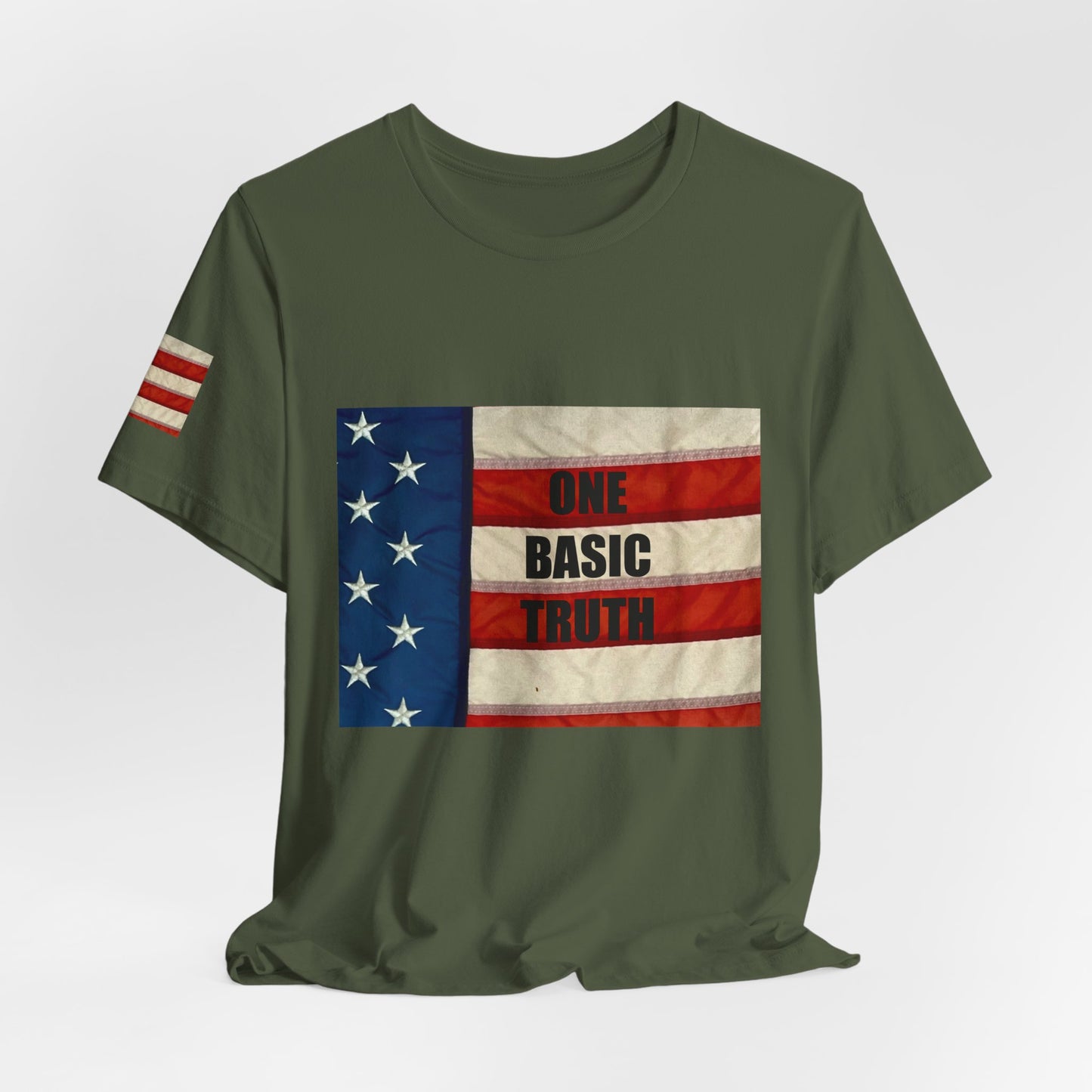 ONE BASIC TRUTH Flag Tee (2-Sided + Sleeve Print)