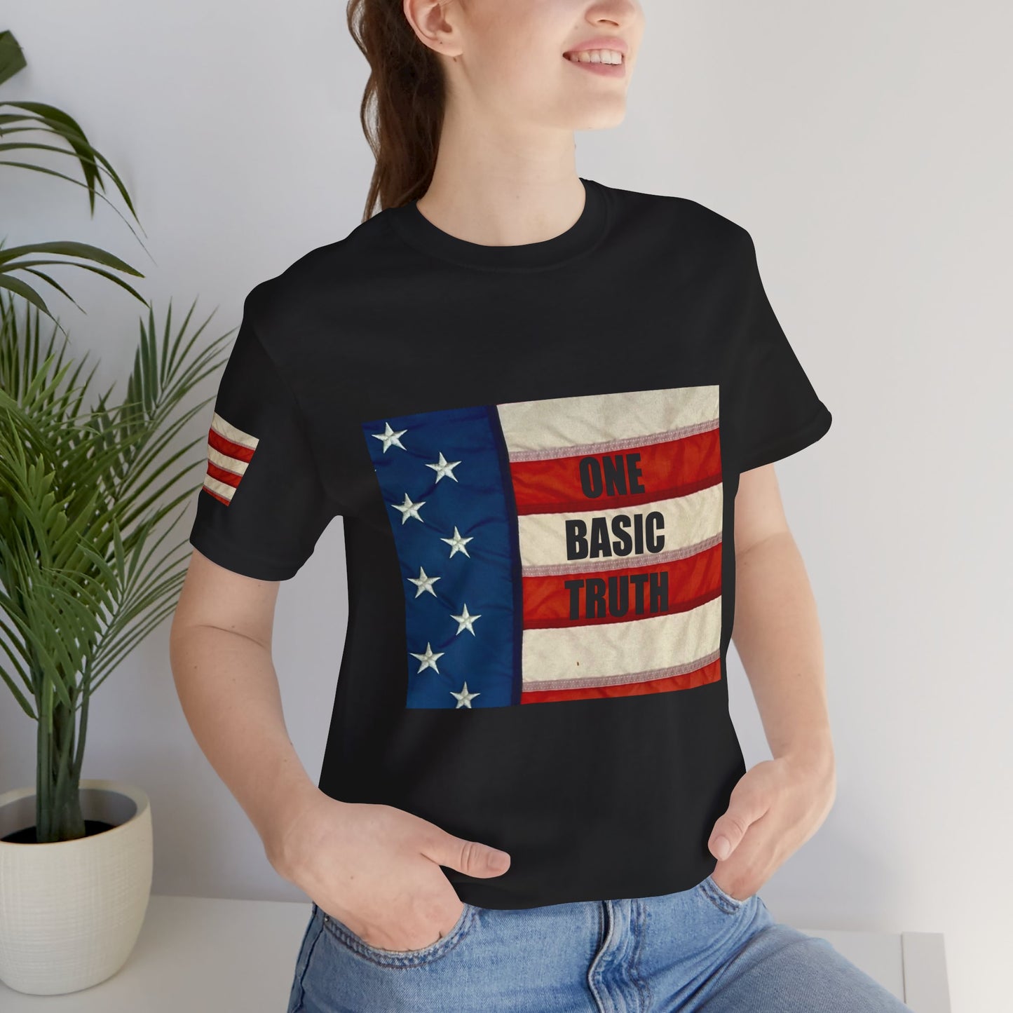 ONE BASIC TRUTH Flag Tee (2-Sided + Sleeve Print)