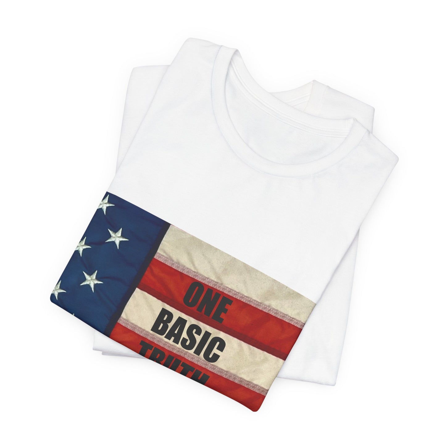 ONE BASIC TRUTH Flag Tee (2-Sided + Sleeve Print)